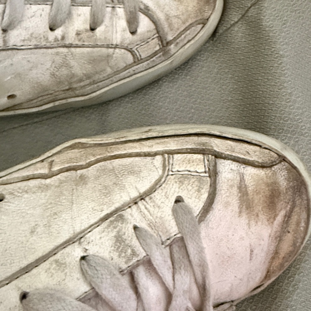 Golden Goose White and Gold Sneakers - Size 38 - Picture 10 of 13